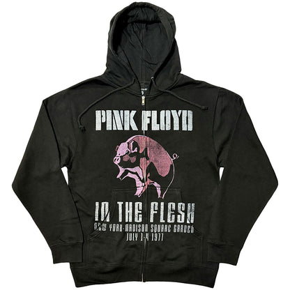 Black - Front - Pink Floyd Unisex Adult In The Flesh Full Zip Hoodie