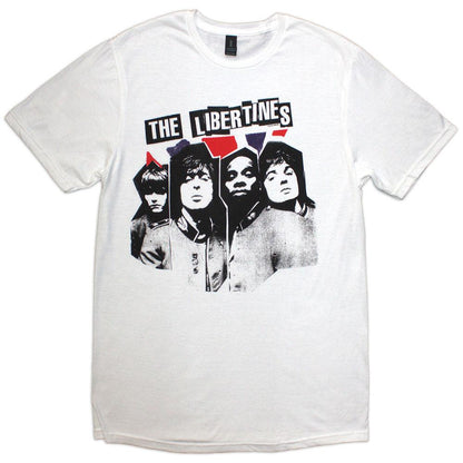 White - Front - The Libertines Unisex Adult Rip Flag Xerox T-Shirt