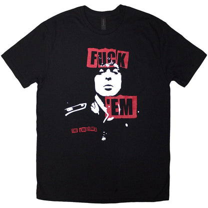 Black - Front - The Libertines Unisex Adult Em Slogan T-Shirt
