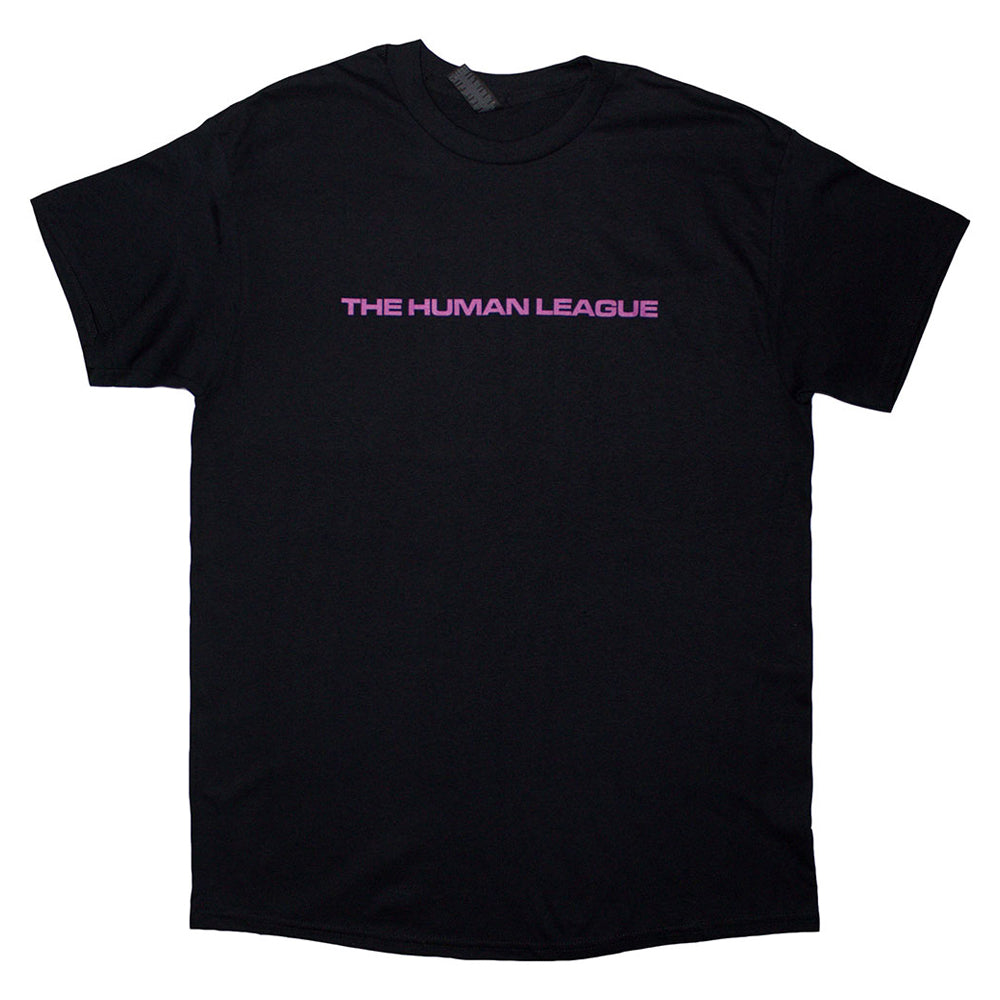 Black - Front - The Human League Unisex Adult Generations Tour 24 Text T-Shirt