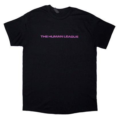 Black - Front - The Human League Unisex Adult Generations Tour 24 Text T-Shirt