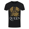 Black - Front - Queen Unisex Adult Crest T-Shirt