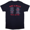 Navy Blue - Back - Guns N Roses Unisex Adult Was Here Back Print T-Shirt