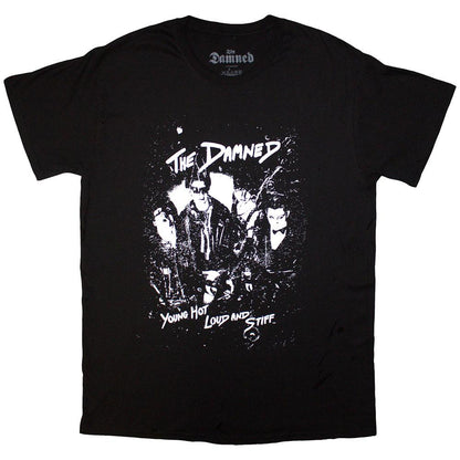 Black - Front - The Damned Unisex Adult Young Hot Loud And Stiff T-Shirt