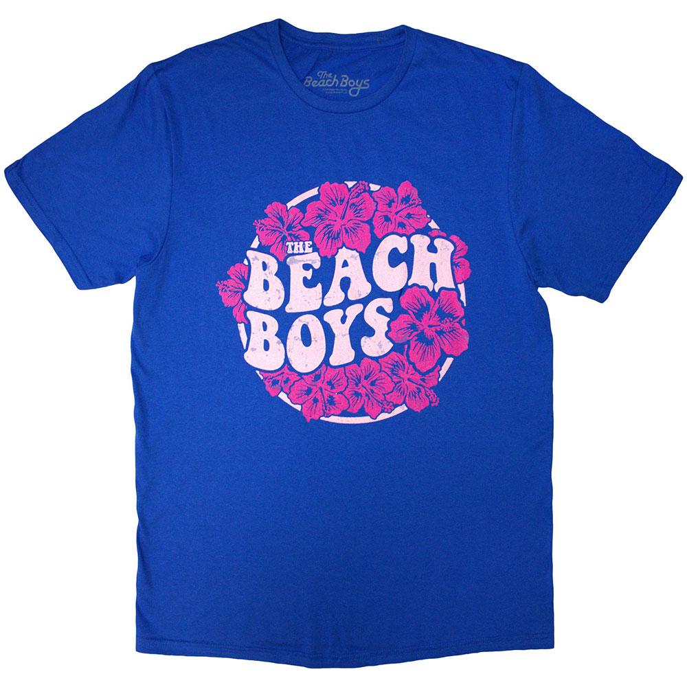 Blue - Front - The Beach Boys Unisex Adult Floral T-Shirt