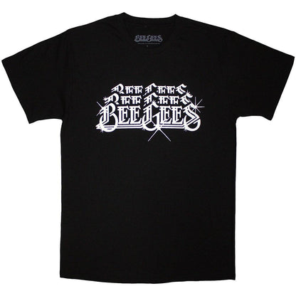 Black - Front - Bee Gees Unisex Adult Stacked Logo T-Shirt
