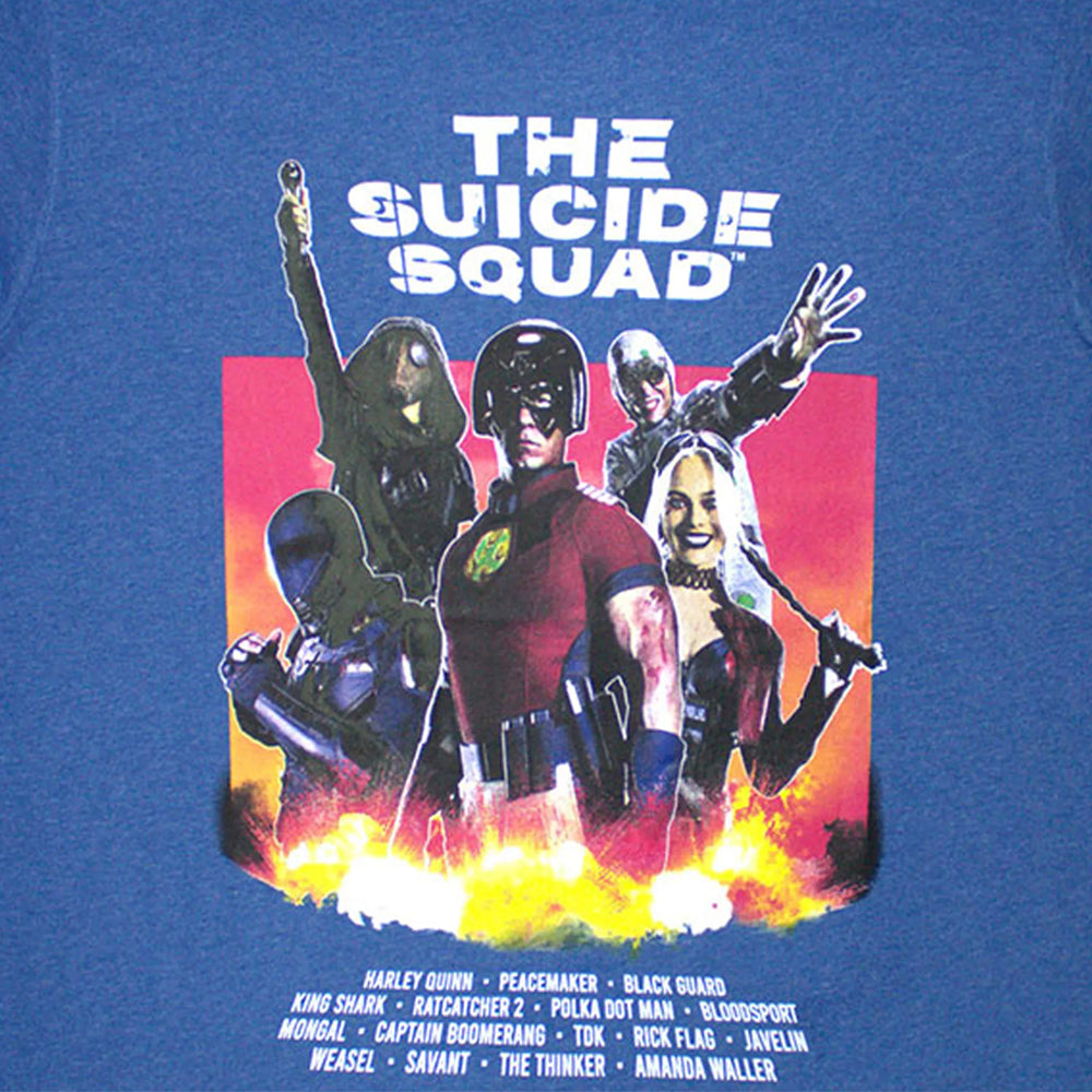 Blue - Back - Suicide Squad Unisex Adult Poster T-Shirt