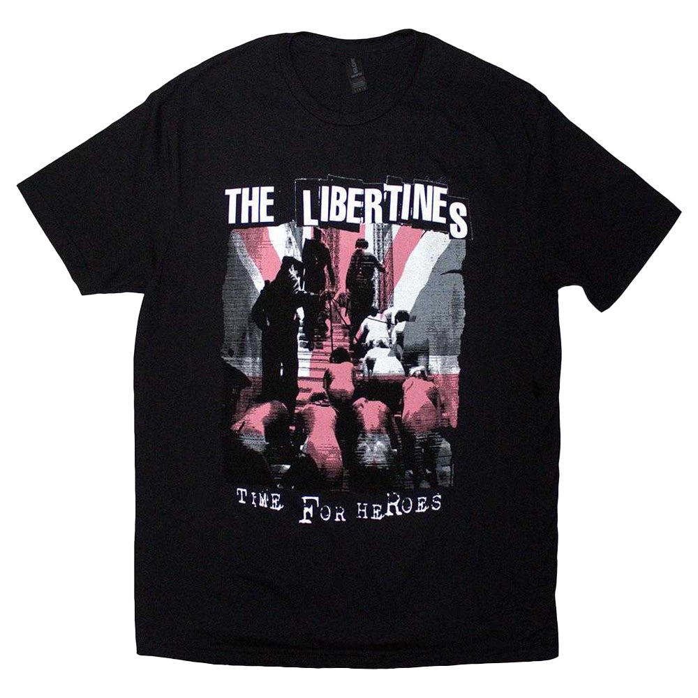 Black - Front - The Libertines Unisex Adult Time For Heroes Flag T-Shirt