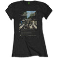 Black - Front - The Beatles Womens-Ladies 8 Track Abbey Road T-Shirt