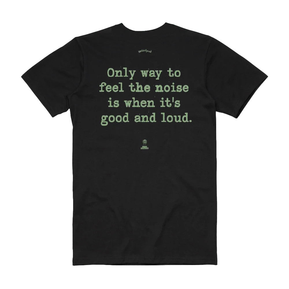Black - Back - Motorhead Unisex Adult Overkill Song Lyrics T-Shirt