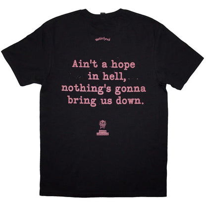 Black - Back - Motorhead Unisex Adult Bomber Song Lyrics T-Shirt