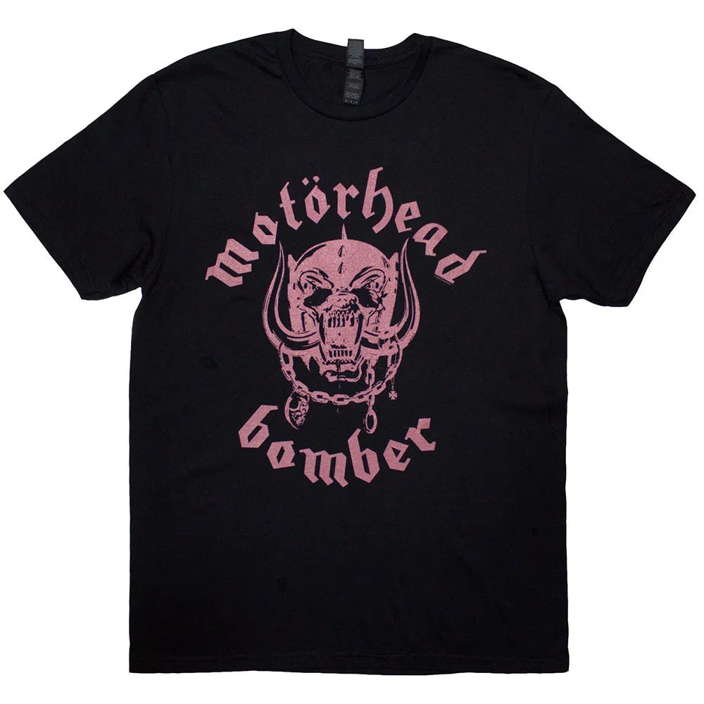 Black - Front - Motorhead Unisex Adult Bomber Song Lyrics T-Shirt