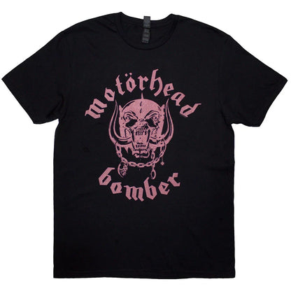 Black - Front - Motorhead Unisex Adult Bomber Song Lyrics T-Shirt
