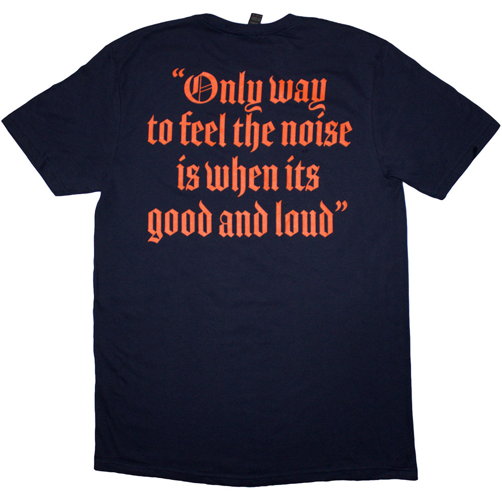 Navy Blue - Back - Motorhead Unisex Adult Good & Loud Back Print T-Shirt