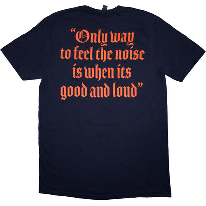 Navy Blue - Back - Motorhead Unisex Adult Good & Loud Back Print T-Shirt