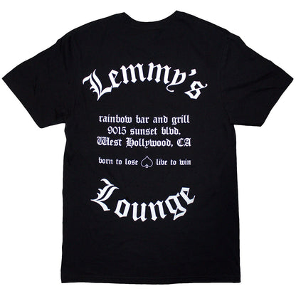Black - Back - Motorhead Unisex Adult Lemmy´s Lounge T-Shirt