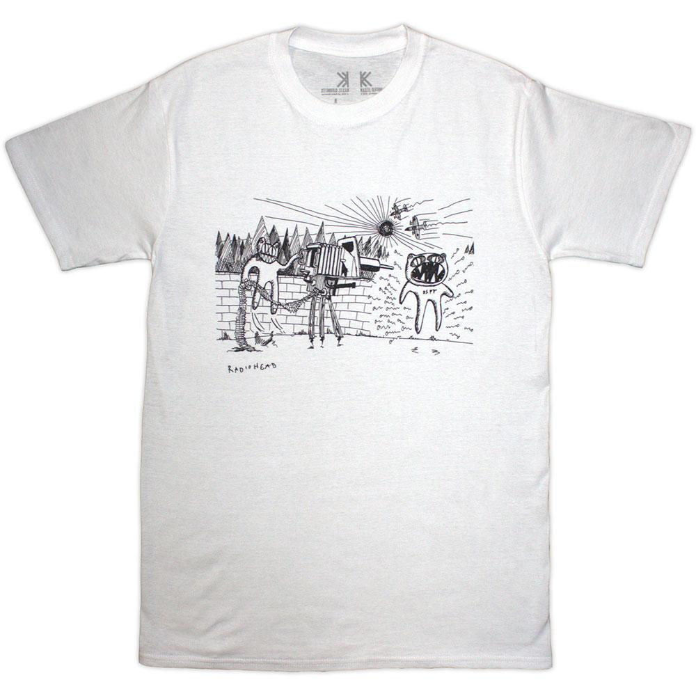 White - Front - Radiohead Unisex Adult Despot Organic T-Shirt