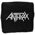 Black - Front - Anthrax Unisex Adult Logo Fabric Wristband