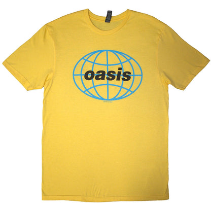 Yellow - Front - Oasis Unisex Adult 1998 World Tour - South America Back Print T-Shirt