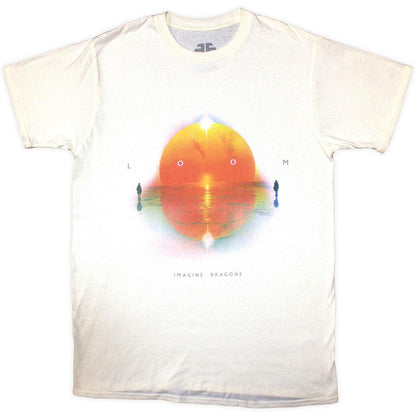 Natural - Front - Imagine Dragons Unisex Adult Loom Sunset T-Shirt