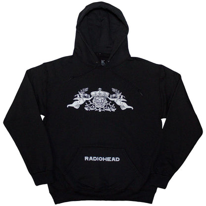 Black - Front - Radiohead Unisex Adult Bearhead Crest Pullover Hoodie