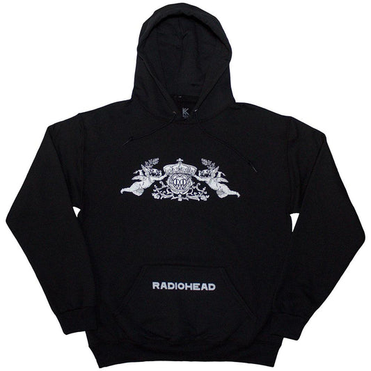 Black - Front - Radiohead Unisex Adult Bearhead Crest Pullover Hoodie