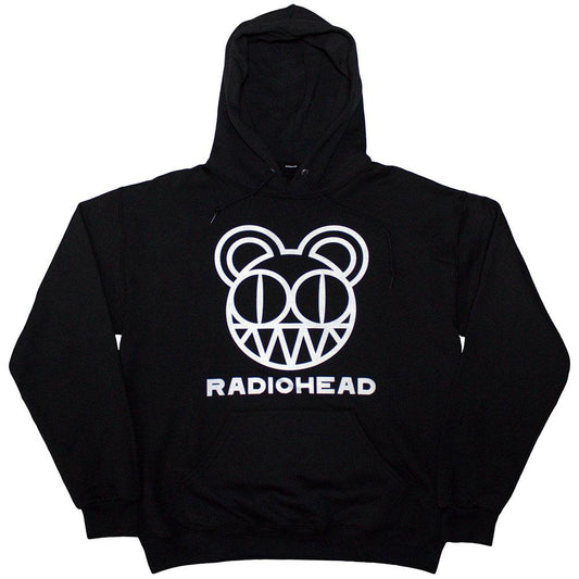 Black - Front - Radiohead Unisex Adult Bearhead Pullover Hoodie
