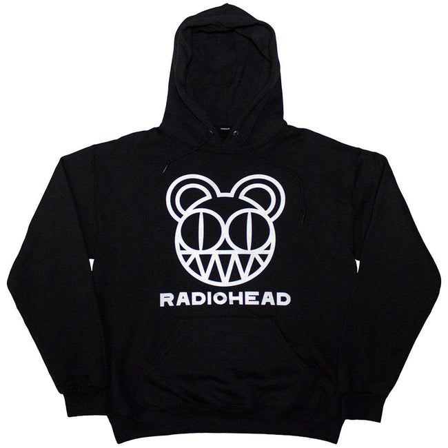 Black - Front - Radiohead Unisex Adult Bearhead Pullover Hoodie