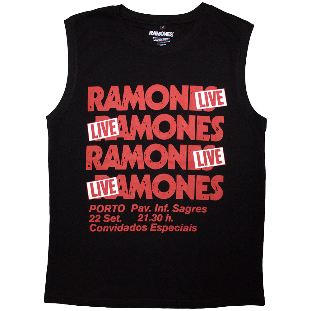 Black - Front - Ramones Unisex Adult Concert Tank Top