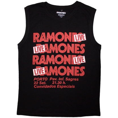 Black - Front - Ramones Unisex Adult Concert Tank Top