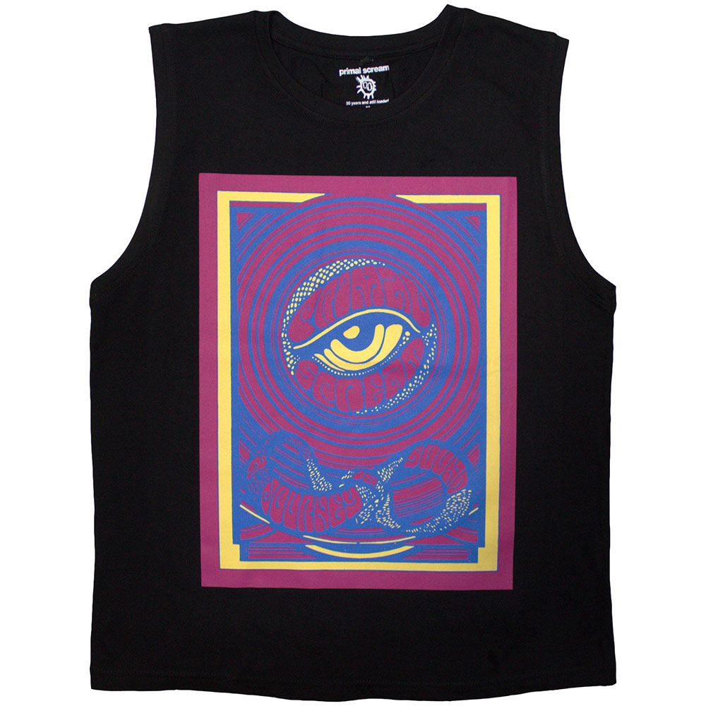 Black - Front - Primal Scream Unisex Adult Psychedelic Tank Top