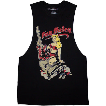 Black - Front - Van Halen Unisex Adult Running With The Devil Vest Top