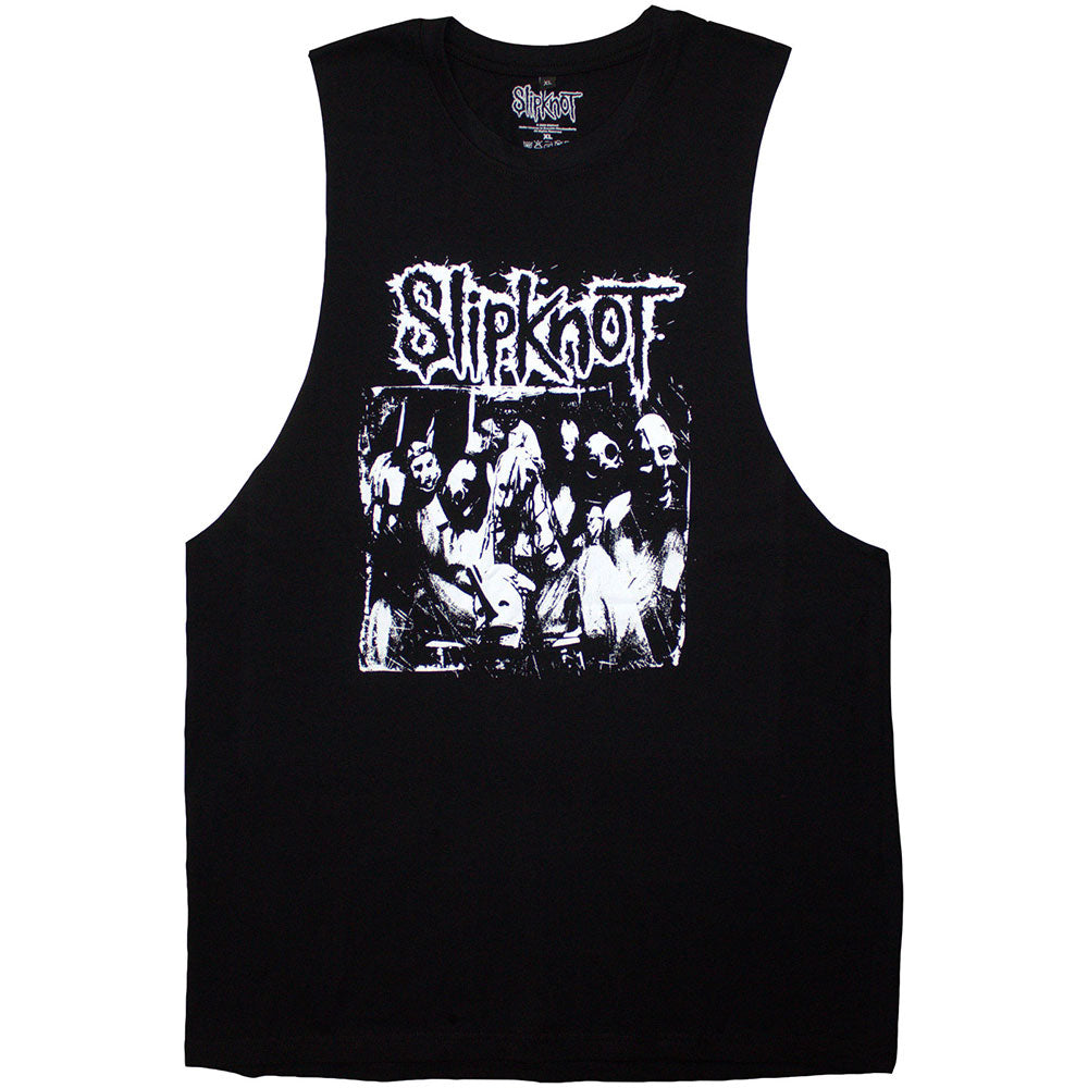 Black - Front - Slipknot Unisex Adult Album Back Print Vest Top