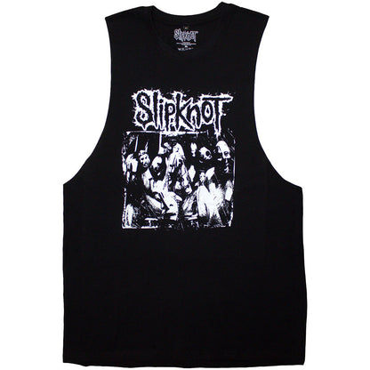 Black - Front - Slipknot Unisex Adult Album Back Print Vest Top
