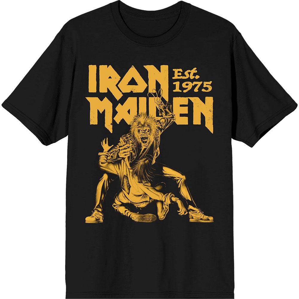 Black-Yellow - Front - Iron Maiden Unisex Adult Est 1975 Claw T-Shirt