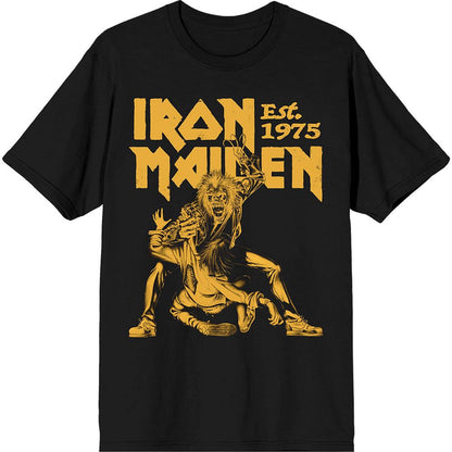 Black-Yellow - Front - Iron Maiden Unisex Adult Est 1975 Claw T-Shirt