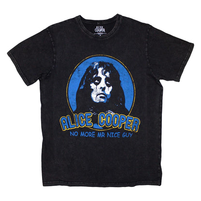 Black - Front - Alice Cooper Unisex Adult No More Mr Nice Guy Stone Wash T-Shirt
