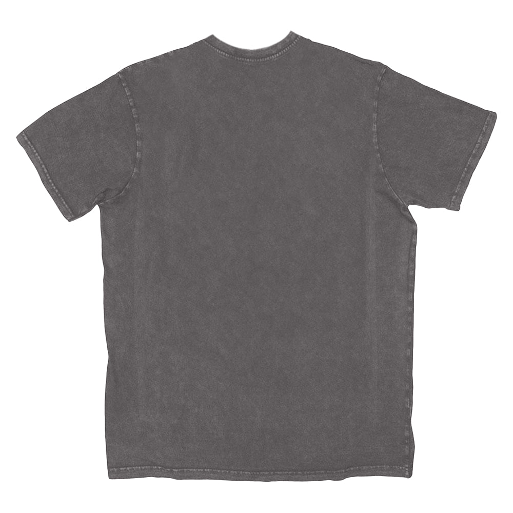 Charcoal Grey - Back - Thin Lizzy Unisex Adult Angel of Death Stone Wash T-Shirt