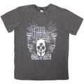 Charcoal Grey - Front - Thin Lizzy Unisex Adult Angel of Death Stone Wash T-Shirt