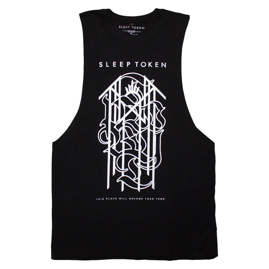 Black - Front - Sleep Token Unisex Adult Tomb Sigil Vest Top