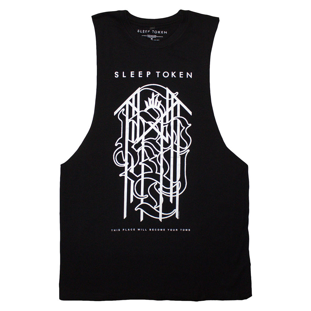 Black - Front - Sleep Token Unisex Adult Tomb Sigil Vest Top