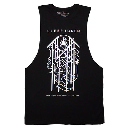 Black - Front - Sleep Token Unisex Adult Tomb Sigil Vest Top