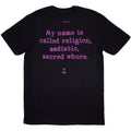 Black - Back - Motorhead Unisex Adult Orgasmatron Song Lyrics T-Shirt