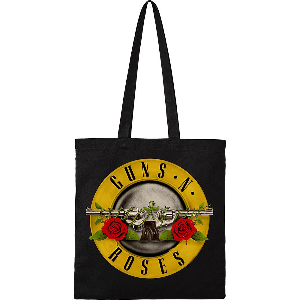Black - Front - Guns N Roses Logo Cotton Tote Bag