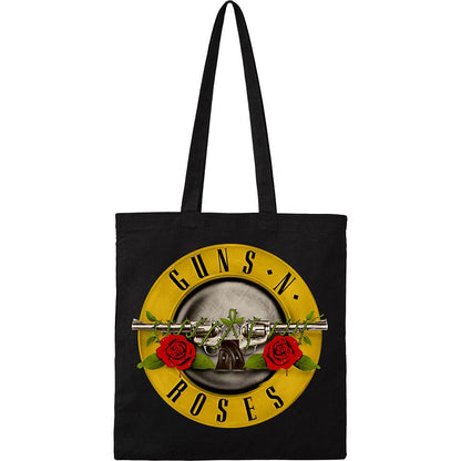 Black - Front - Guns N Roses Logo Cotton Tote Bag