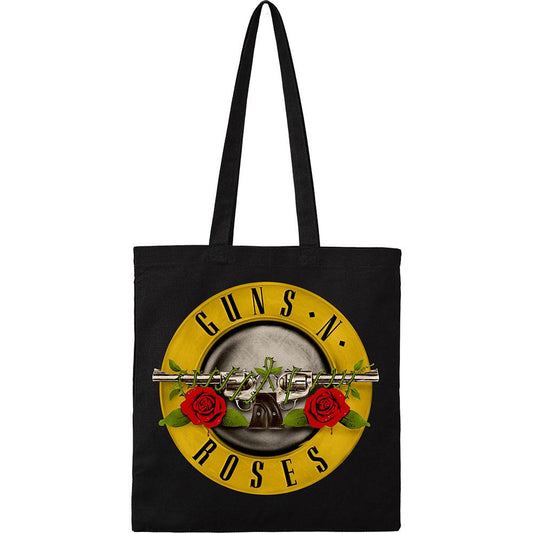 Black - Front - Guns N Roses Logo Cotton Tote Bag