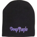Black - Back - Deep Purple Unisex Adult Logo Beanie