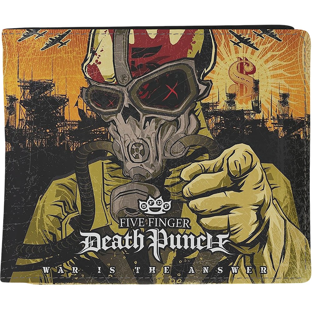 Black-Mustard - Front - Five Finger Death Punch War Is The Answer Wallet