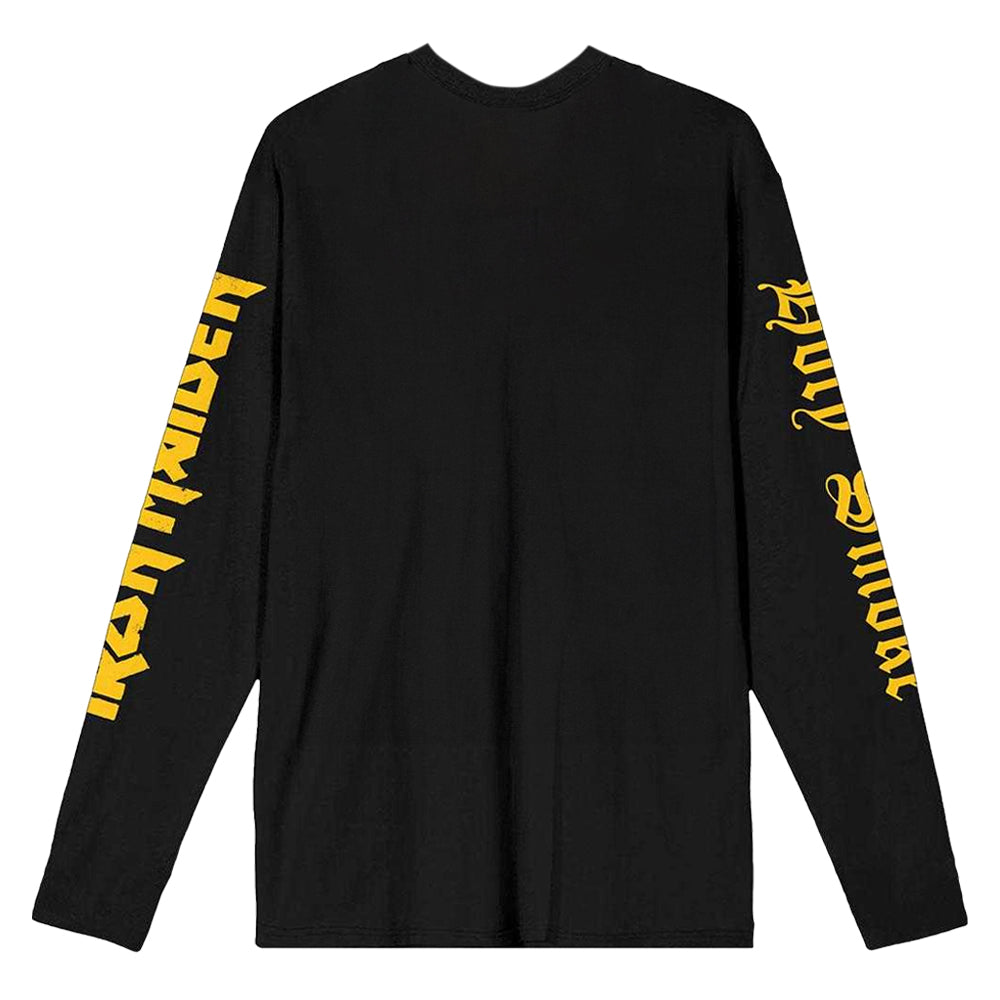 Black - Back - Iron Maiden Unisex Adult Holy Smoke Isolated Long-Sleeved T-Shirt