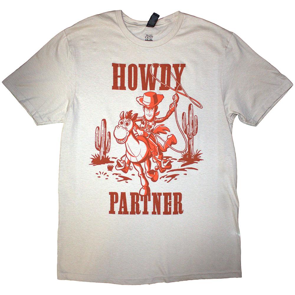 Natural - Front - Toy Story Unisex Adult Howdy Partner T-Shirt